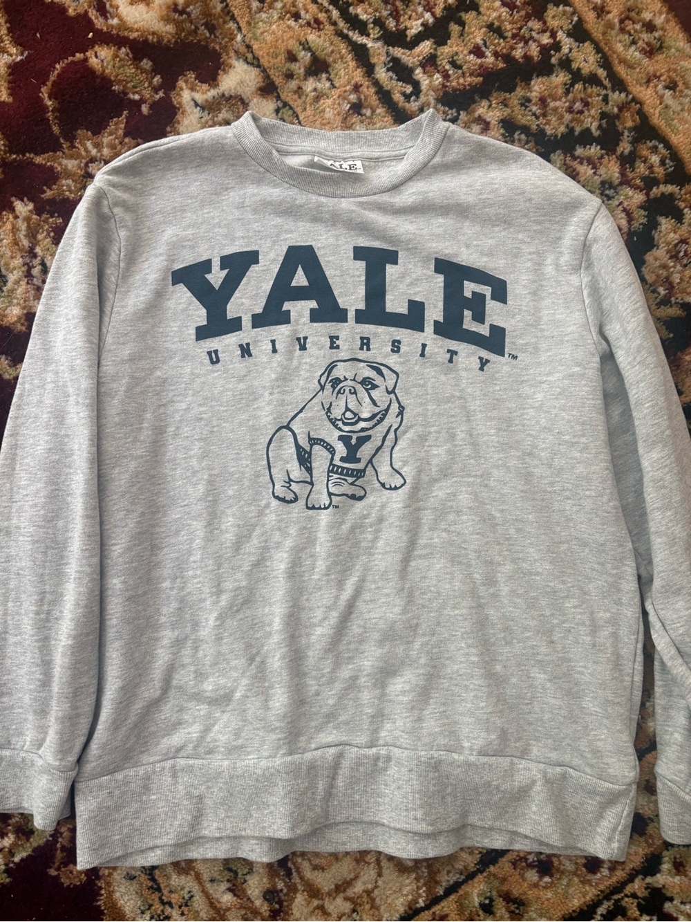 Yale University Unisex Gray Crewneck Sweatshirt